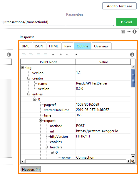 Get a transaction report: View the transaction report