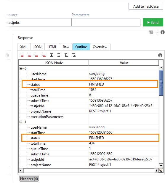 Get test job overview in ReadyAPI: Check status Get test job overview in ReadyAPI: Check status