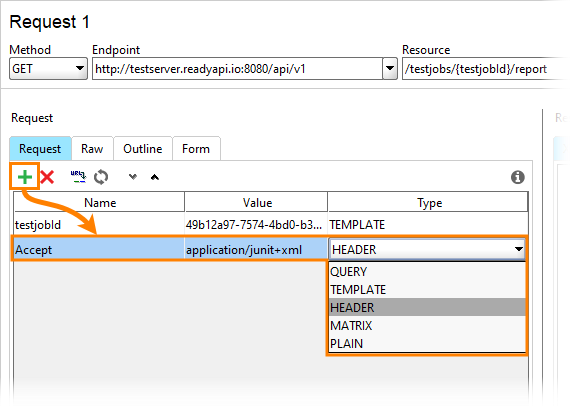 Get a report on a test job: Enter a test job id