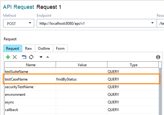 Run ReadyAPI project in TestEngine: Set the testCaseName parameter