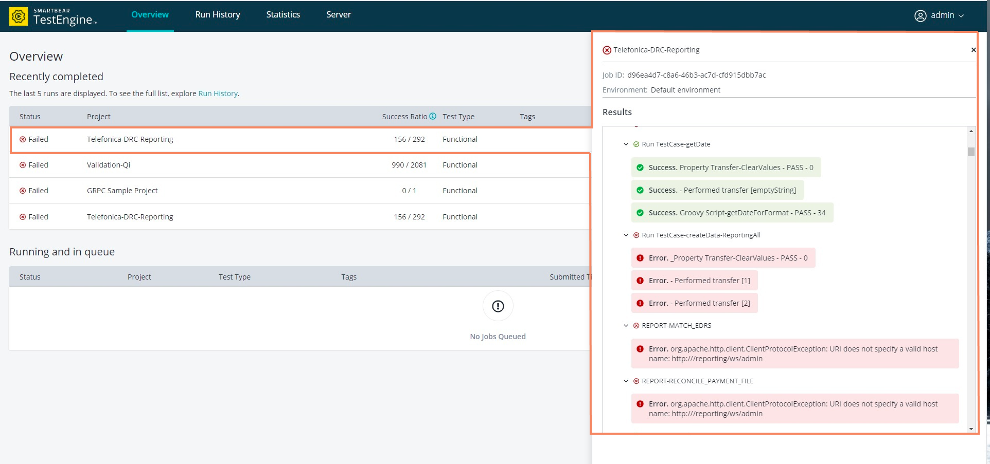 TestEngine Web Reports TestEngine Web Reports