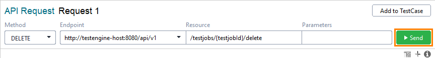 Delete a test job older than a certain date: Send the request Delete a test job older than a certain date: Send the request